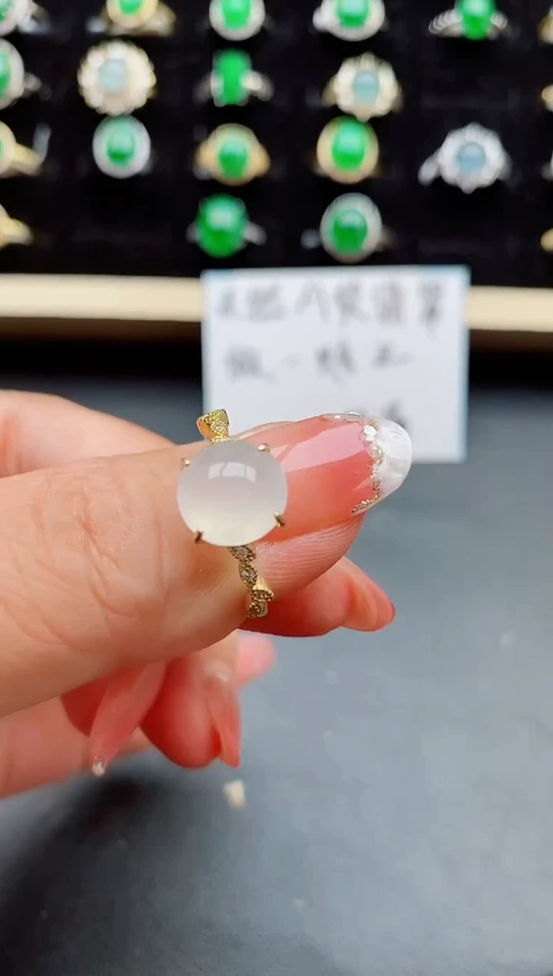 【闪购商品】翡翠戒指银S925镶嵌080800