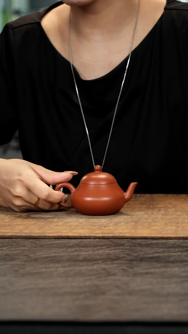 茶壶紫砂梨（新）朱泥100cc