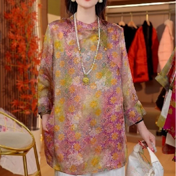 四月定制【沉鱼落雁】新中式国风人丝秋季新款女装211241