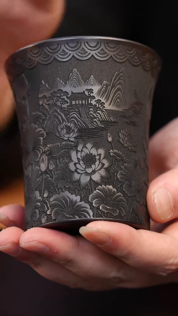 茶杯紫砂宜兴原矿全手紫砂杯