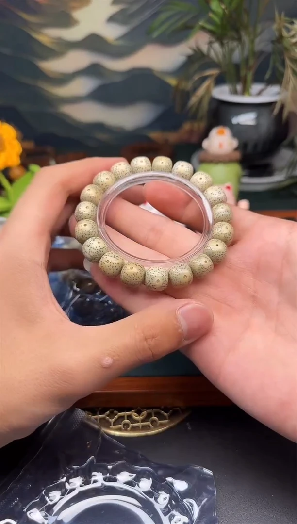 星月菩提吊坠原生态石玉料【特大尺寸12*11】