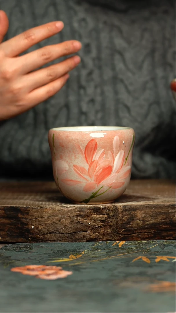 【闪购商品】杯杯釉下彩手工手绘同款陶器