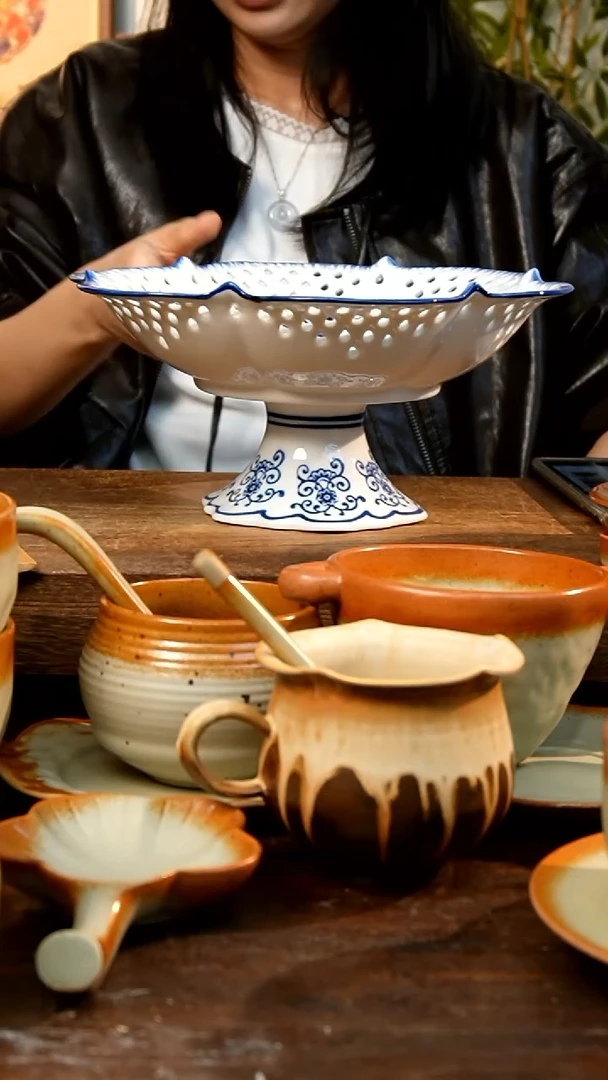 盘高颜值粗陶餐具限时抢购