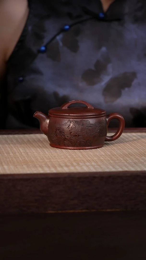 茶壶紫砂梨皮朱砂紫 200cc