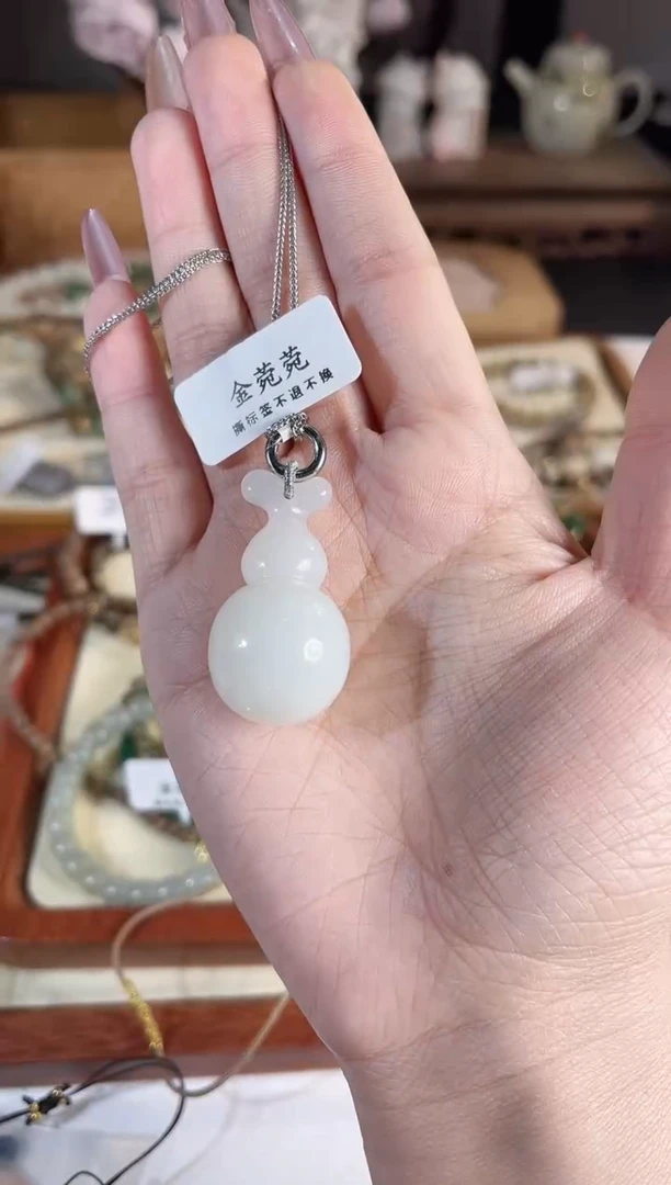 项链银S925镶嵌和田玉多样性发其一孤品默认微瑕