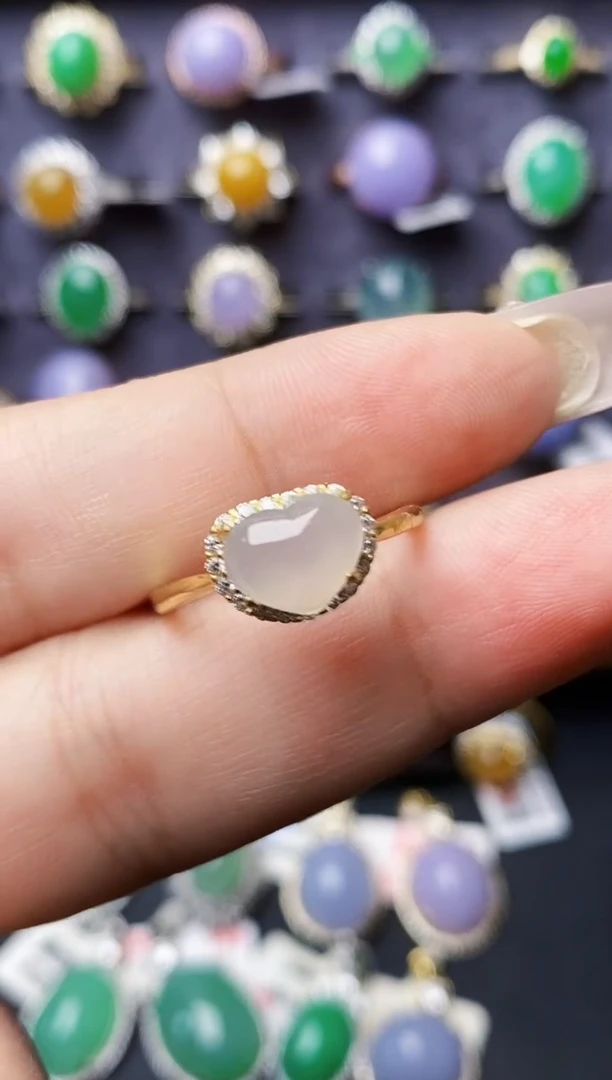 银S925镶嵌戒指翡翠2222