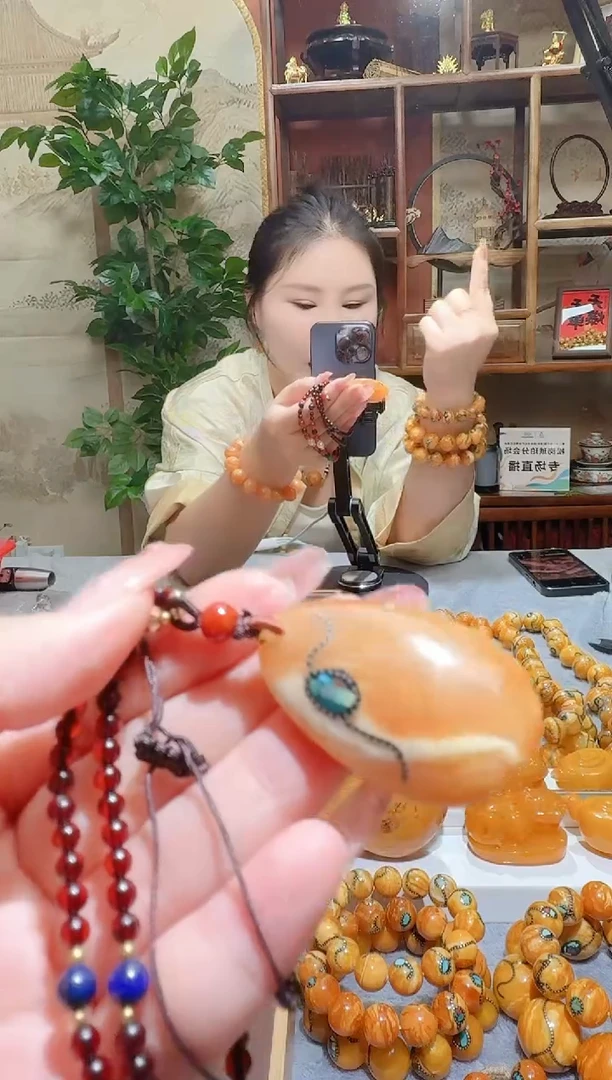 蜜蜡颈饰未镶嵌9299天然蜜蜡珠宝奇石全都保真