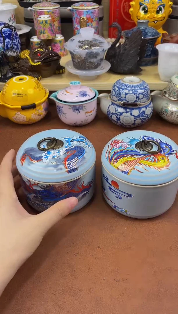 陶瓷茶具摆件旅行套组