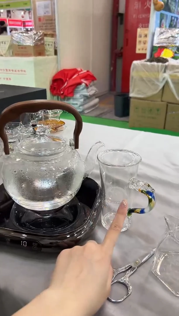 大方电陶炉1500w+山雅透明+迷蓝龙杯