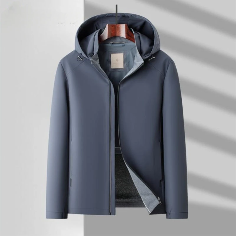 【含莫代尔桑蚕丝】春季防风拆卸帽帽夹克休闲百搭外套JK222