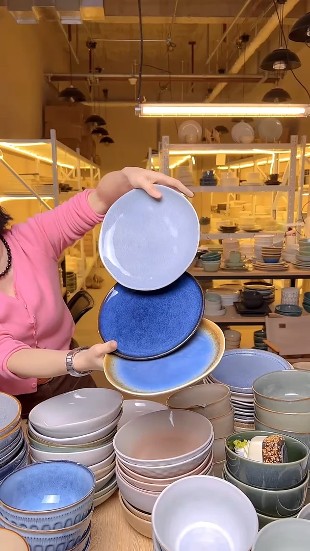 瓷229 外贸尾货窑变釉下彩默认微瑕