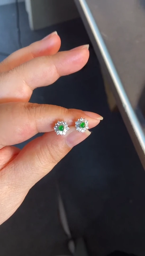 吊坠(不含链)银S925镶嵌翡翠1
