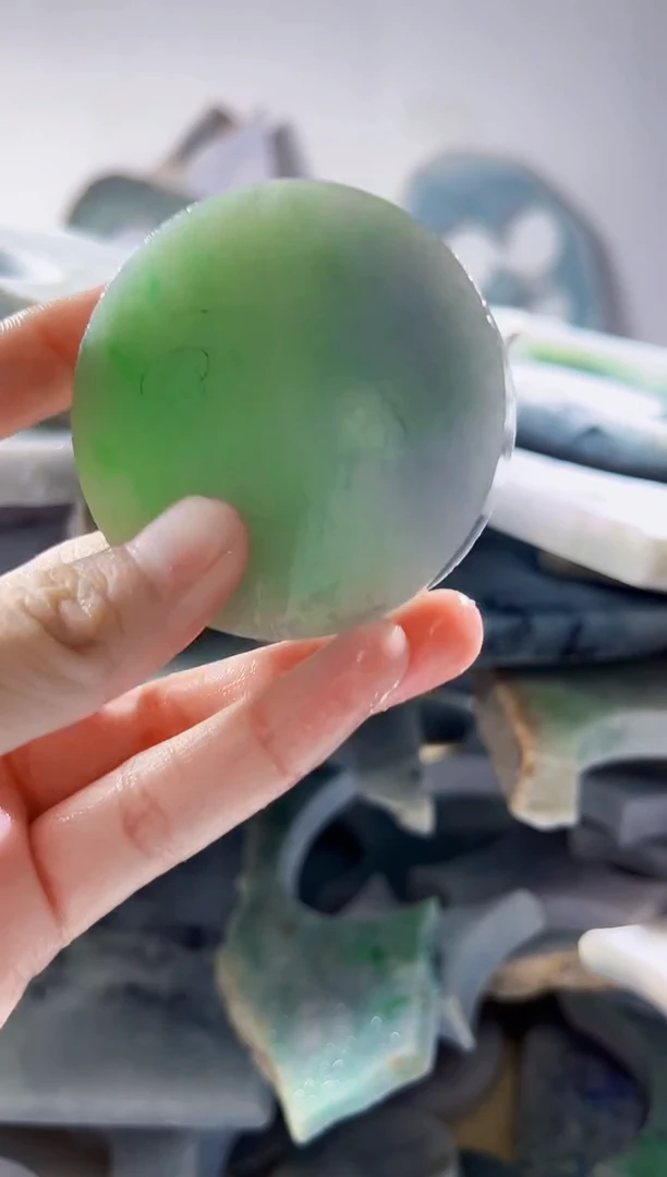 翡翠裸石缅甸翡翠A货柠7356