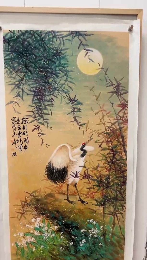 国画李文峰四尺整张鹤