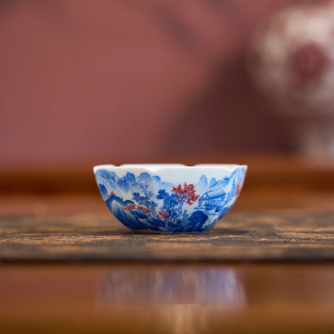 入云庐 · 携琴访友杯景德镇纯手工手绘