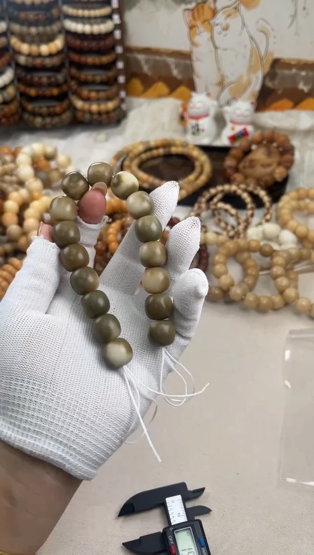 菩提根/象牙果手串a844卡16 干磨胖宝