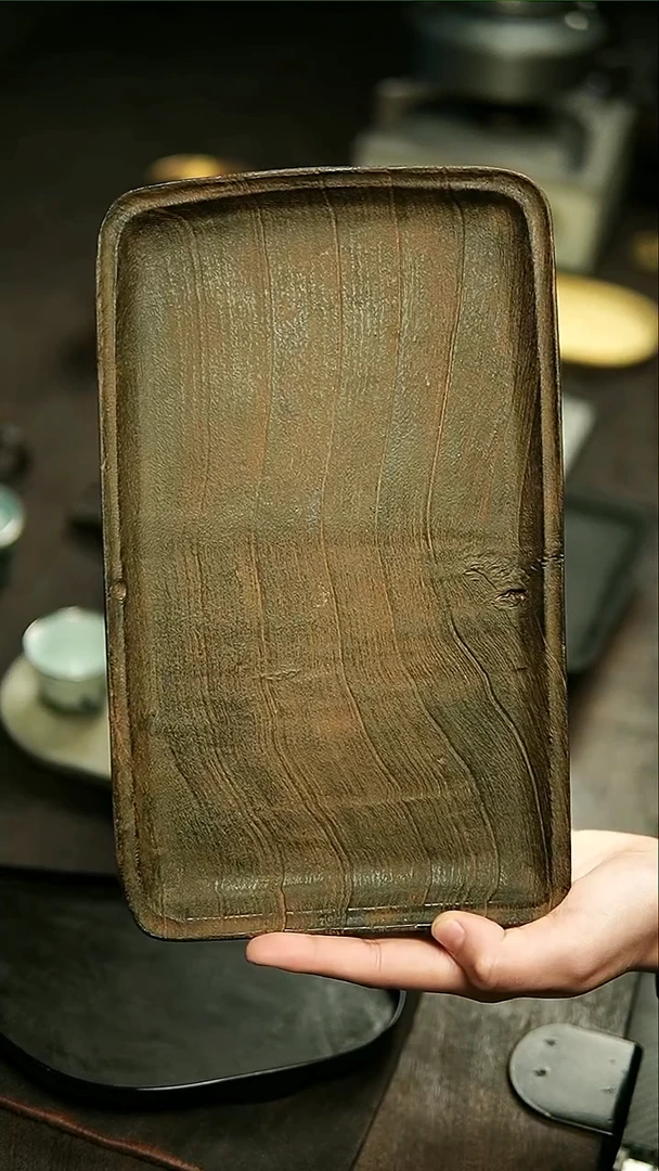 【闪购商品】瘦马朽木长方茶盘