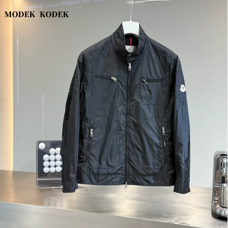 MODEK KODEK轻奢潮牌男士长袖立领夹克秋冬高品质宽松休闲男外套