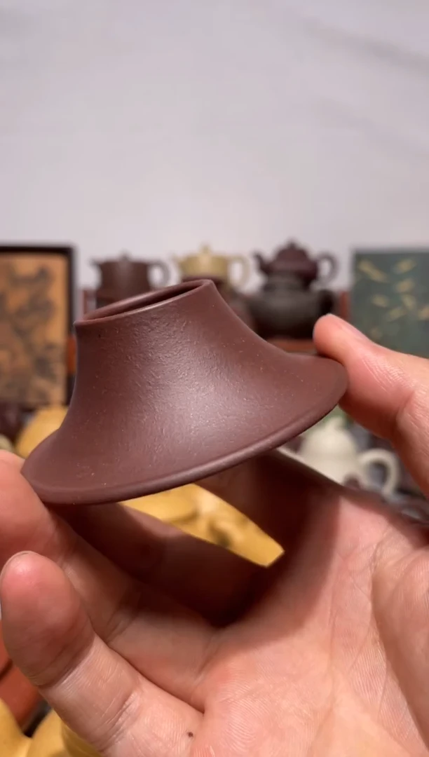 茶杯紫砂台西底板紫泥 投茶器