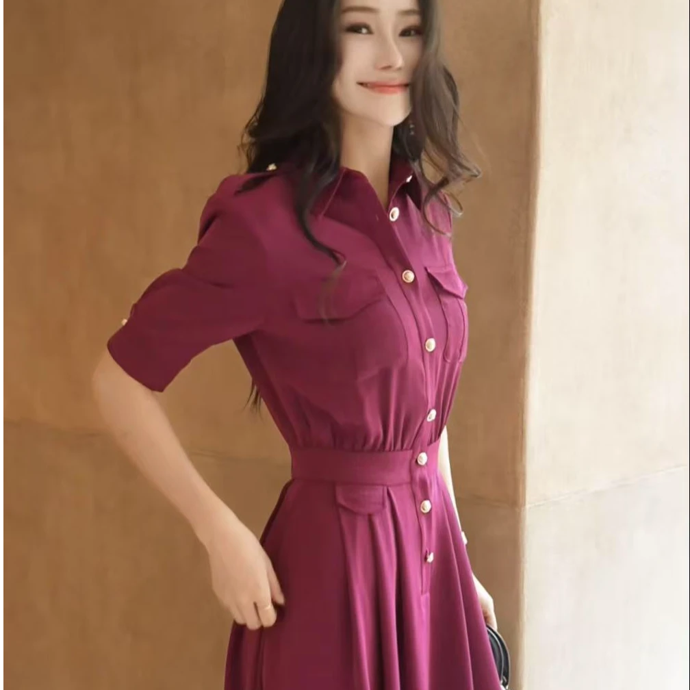 【袁小姐】比勒陀利亚 法式夏季通勤高级感气质修身连衣裙-HZ909