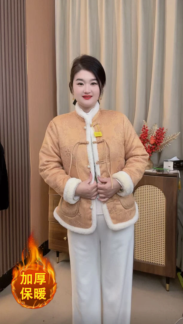 新中式时尚洋气国风气质百搭加绒加厚女装外套