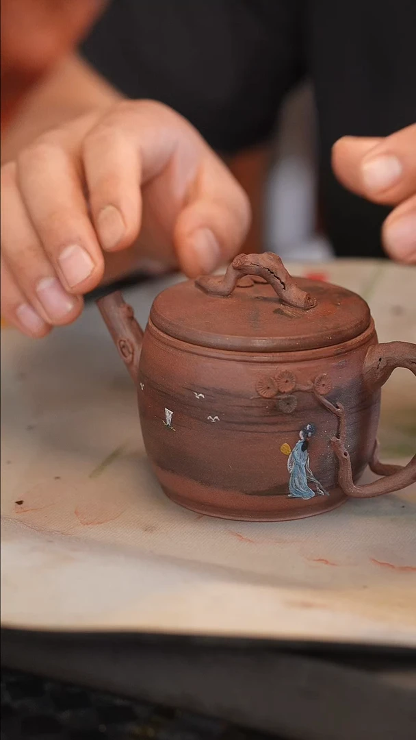 茶壶紫砂原矿手工制作