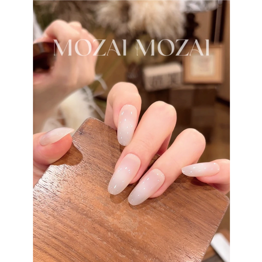 茉哉【椰椰奶冻】纯手工定制美甲拆卸穿戴甲A5260