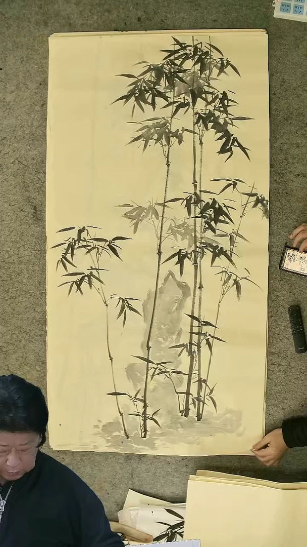 国画四尺整张  墨竹  69*138cm