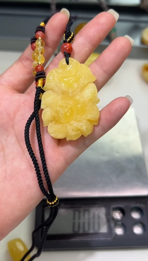 裸石琥珀未镶嵌琥珀蜜蜡吊坠