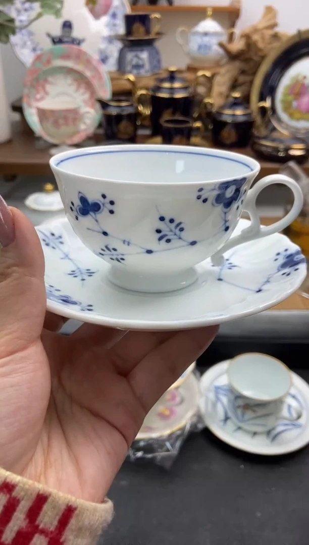 瓷片全新有田咖啡杯谨慎参拍，防伪帖撕毁无售后