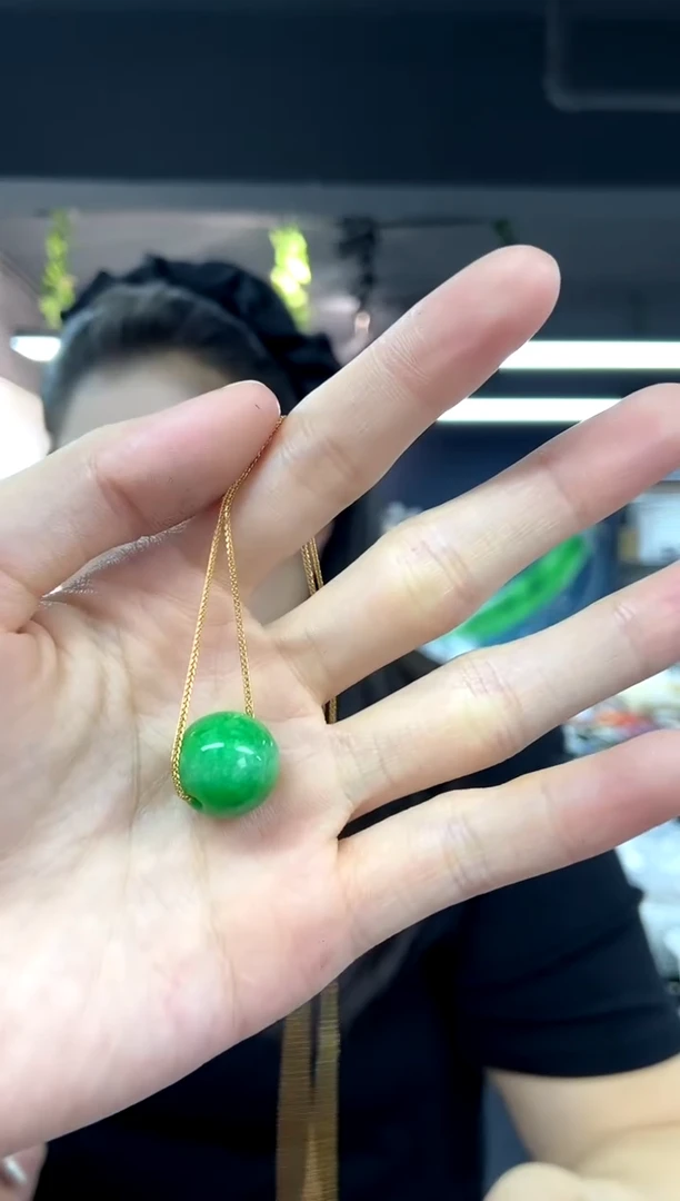 项链银S925镶嵌翡翠多样性发其一颜色微差