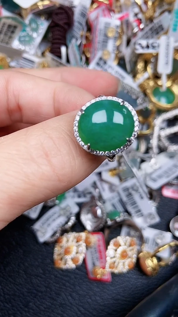 颈饰银S925镶嵌翡翠4171