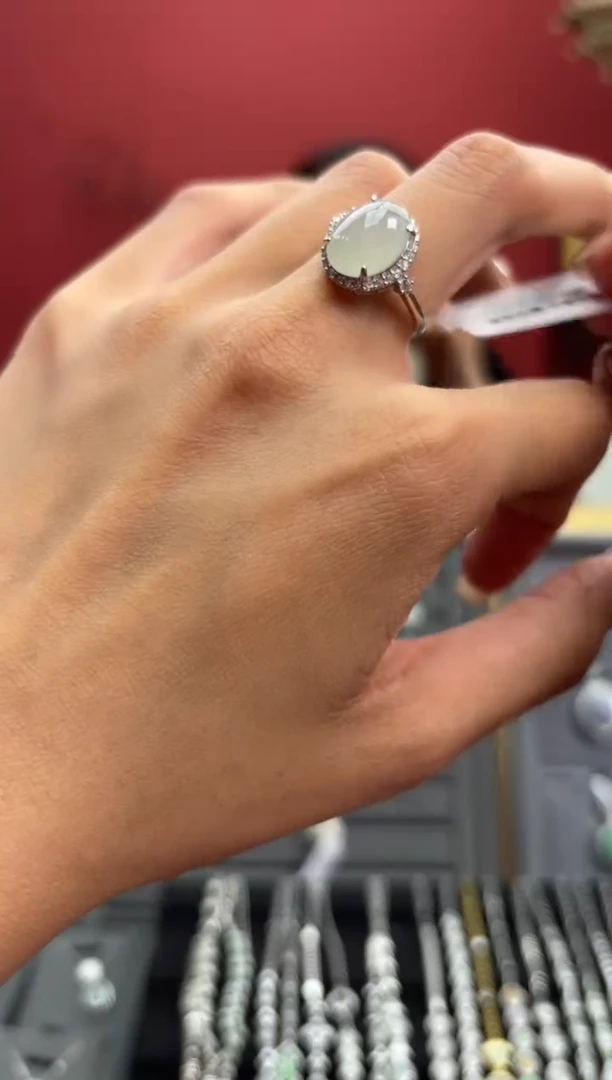 【闪购商品】翡翠戒指银S925镶嵌453690/戒指