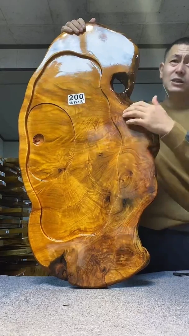 实木原木茶盘 一物一拍(不含配件）
