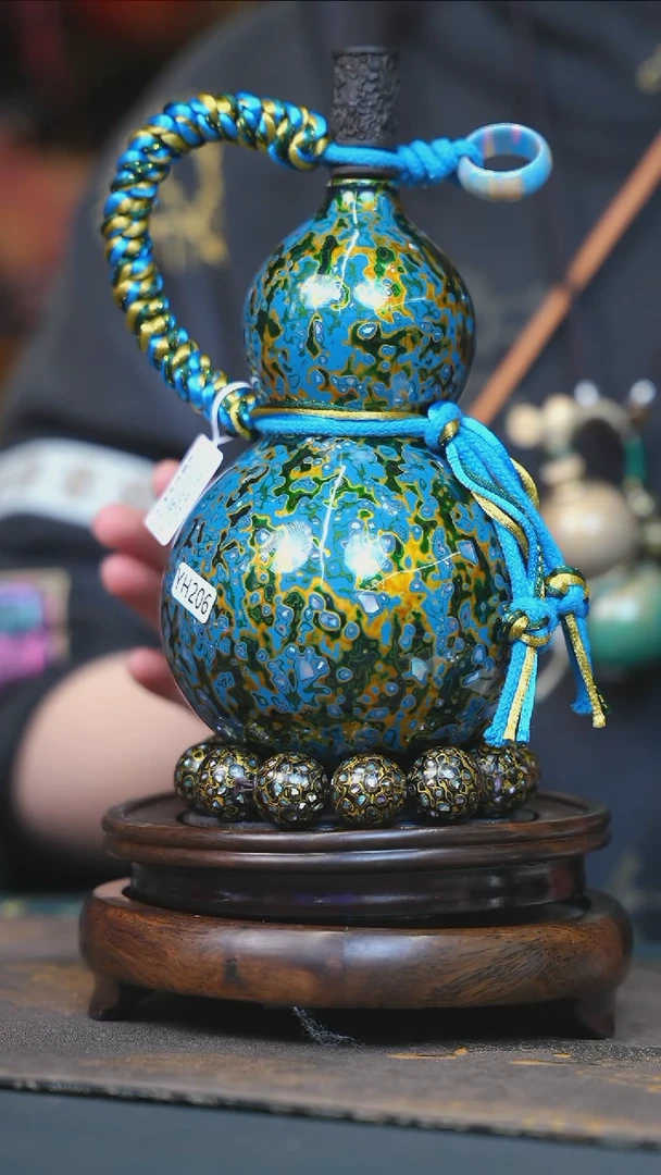 【闪购商品】YH206漆艺酒葫芦不包手串及旋转底座