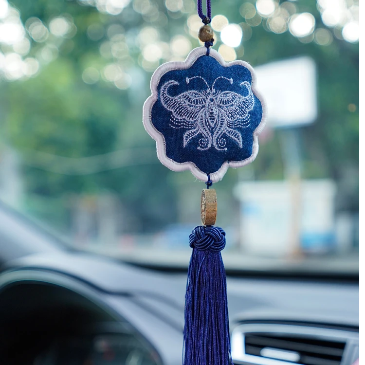 爱满车香 木梳苗寨文创香包|苗绣赐福香囊车挂配饰