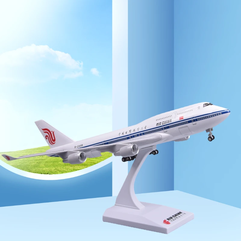 波音747中国国际航空原型机仿真飞机模型787原型机带轮带灯航模