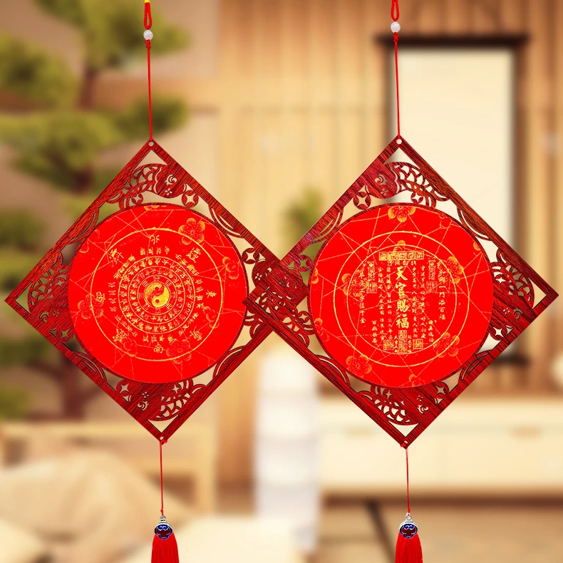 天官赐福原创手工拓片招财木质镂空挂件摆台好运办公家庭玄关客厅