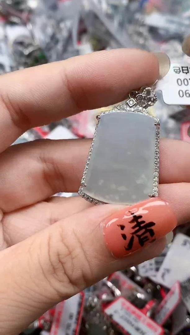 银S925镶嵌戒指翡翠天然A货缅甸翡翠