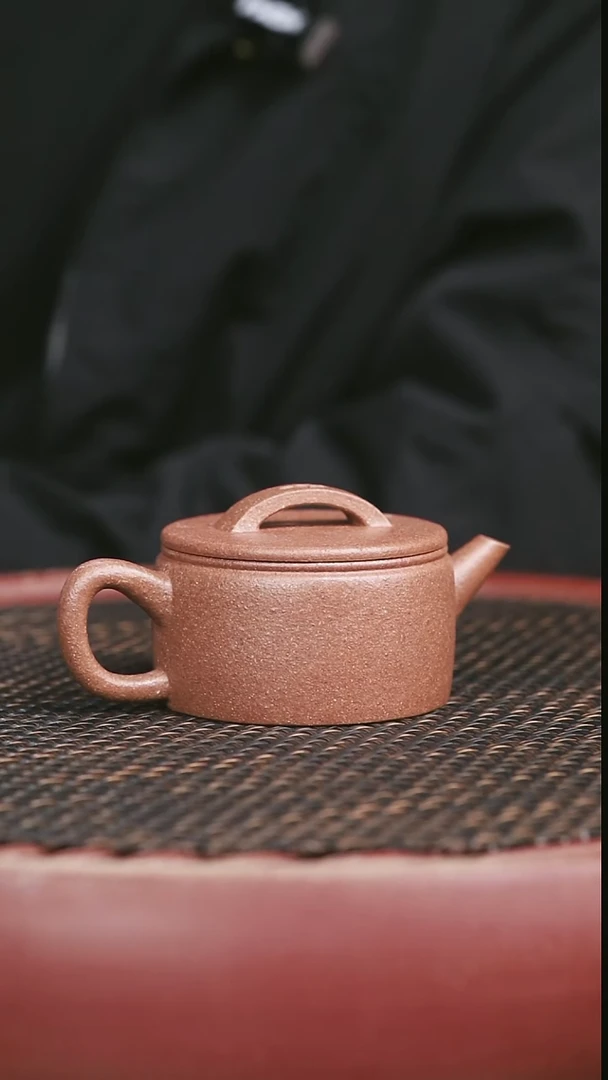 茶壶紫砂桃花泥汉瓦120CC