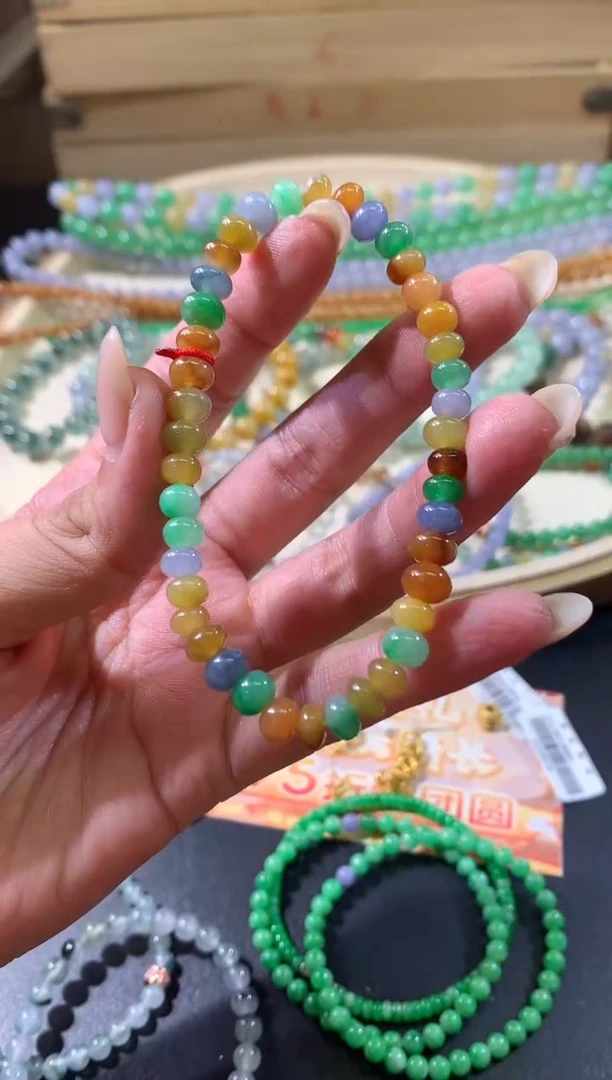 未镶嵌手串翡翠W89|7500