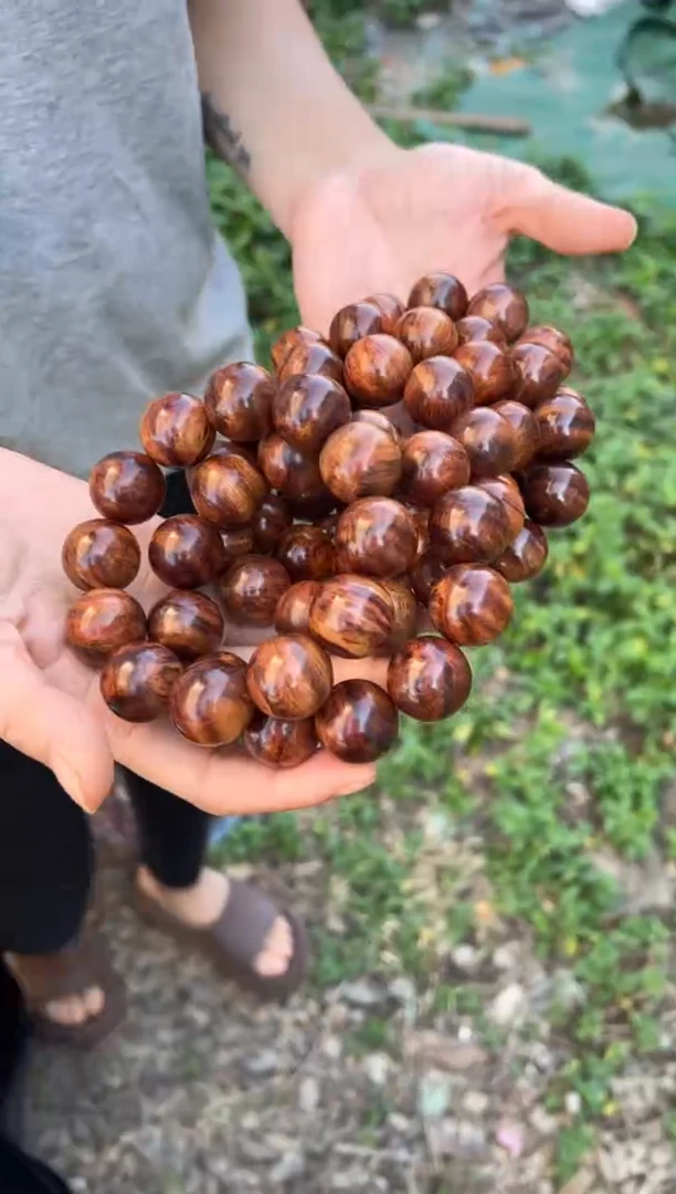 黄花梨/降香黄檀A001紫油梨2.0圆珠手串66多样性发一