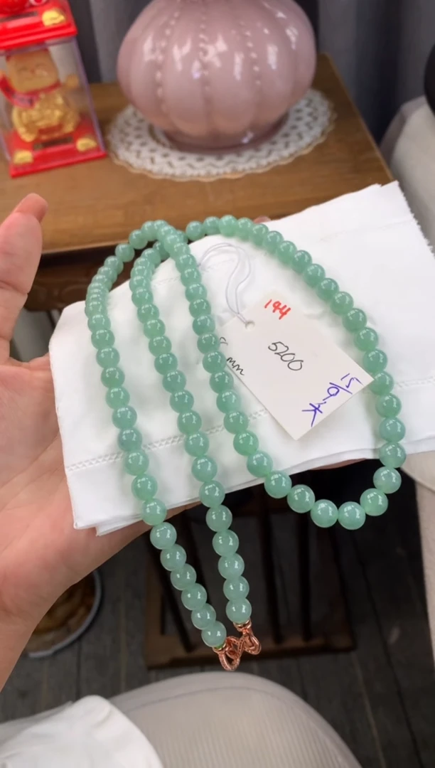 颈饰未镶嵌翡翠珠链