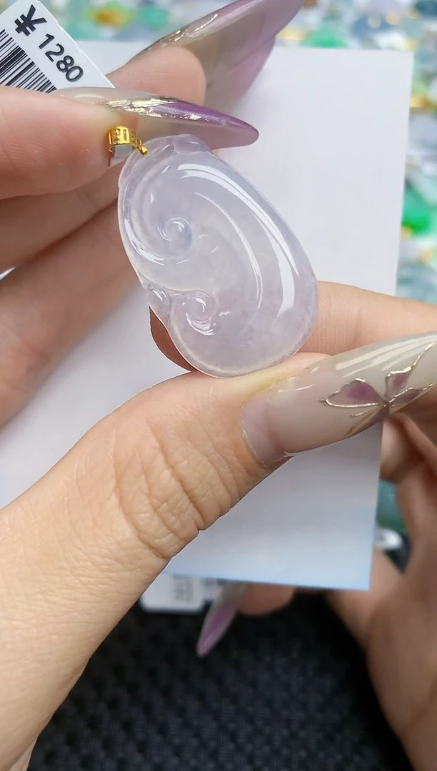 翡翠挂件18K金镶嵌481   天然翡翠A货