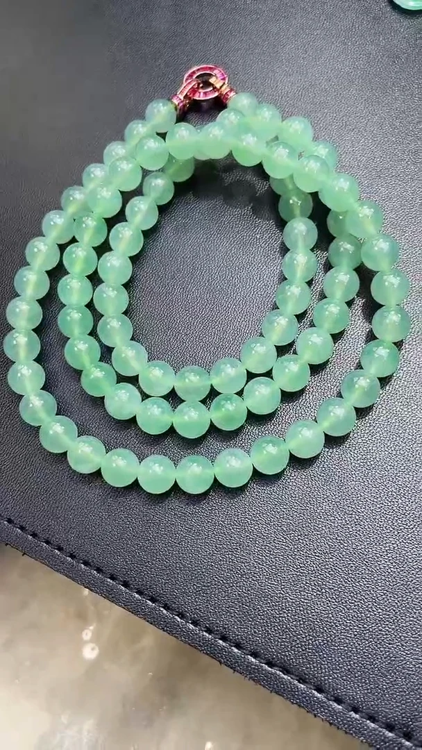 颈饰未镶嵌翡翠8mm+珠链
