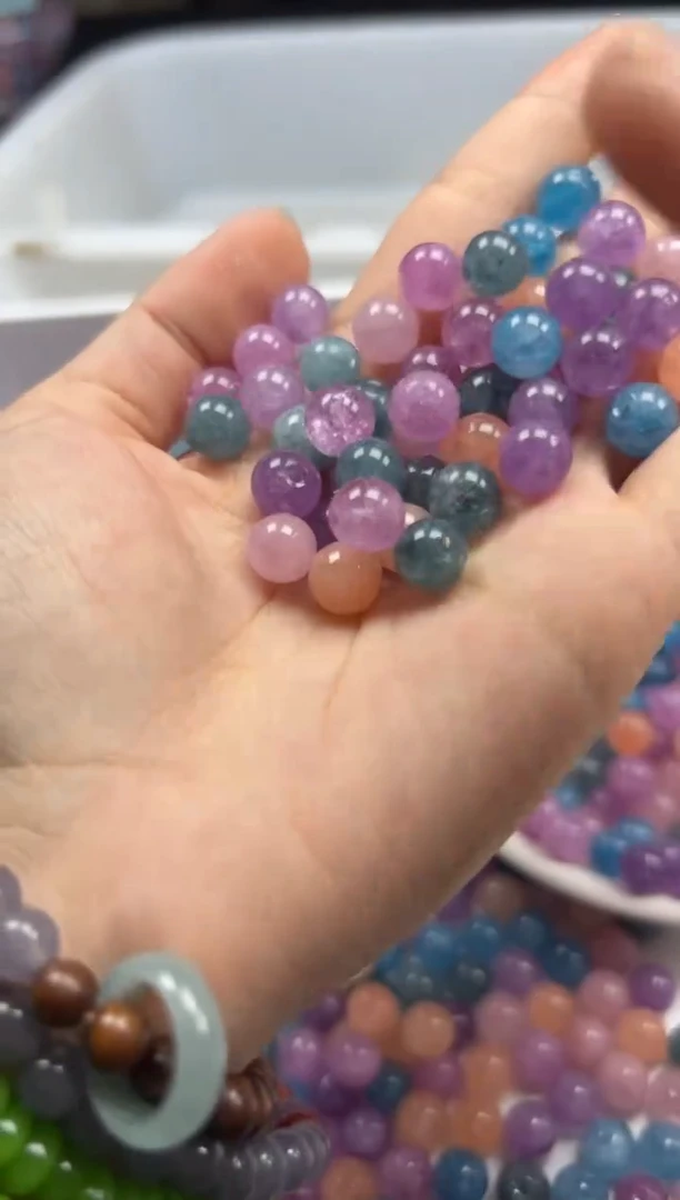 未镶嵌颈饰碧玺w1874彩虹碧玺8mm*30颗