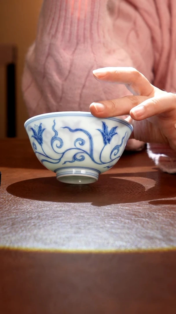 摆件陶景德镇瓷器，青花瓷手绘茶具~