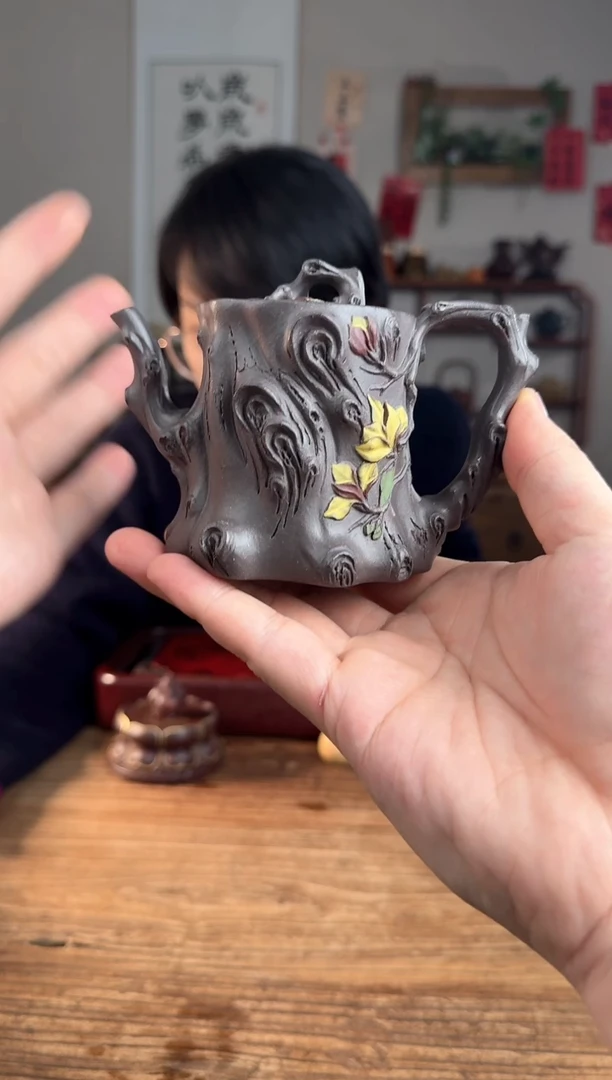 【闪购商品】紫砂茶壶玉兰桩   天青