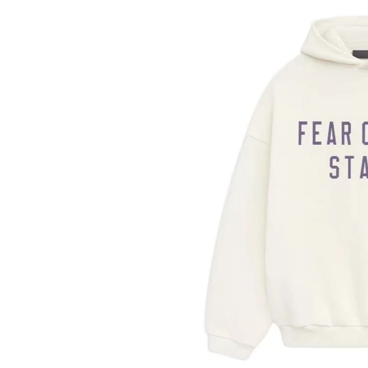 E双排印花字母连帽卫衣