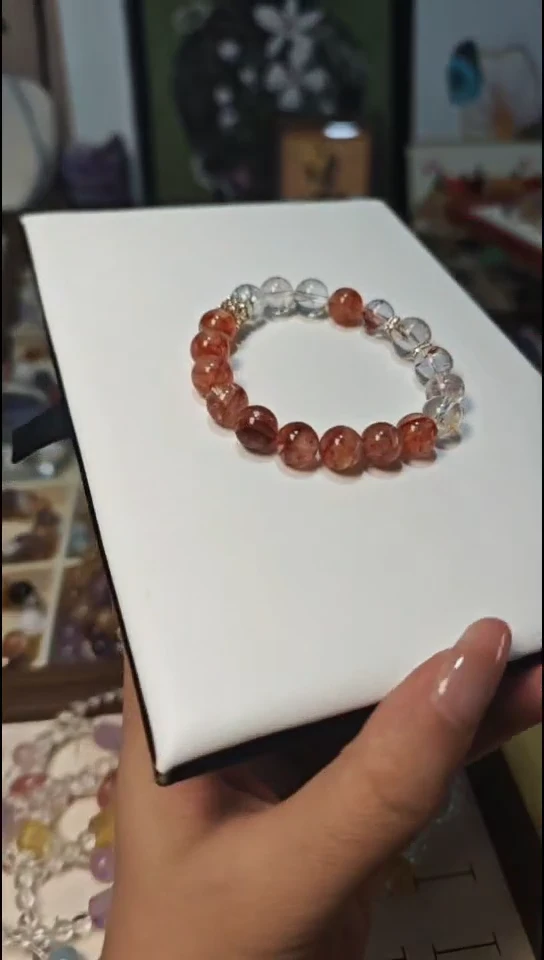 未镶嵌手链水晶013红胶花黑金超七